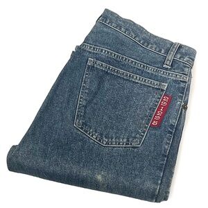 Basso Homme Blue Indigo Embroidered Denim Vintage Jeans from Japan